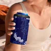 Mokihana Maile and Ilima Leis 4 in 1 Can Cooler Tumbler Uliuli Hawaiian Tapa Quilt Pattern - Polynesian Pride