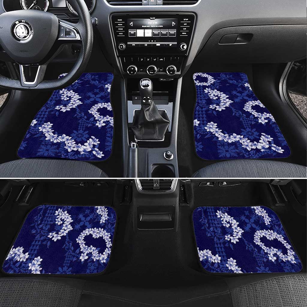 Mokihana Maile and Ilima Leis Car Mats Uliuli Hawaiian Tapa Quilt Pattern - Polynesian Pride