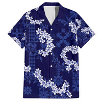 Mokihana Maile and Ilima Leis Family Matching Short Sleeve Bodycon Dress and Hawaiian Shirt Uliuli Hawaiian Tapa Quilt Pattern - Polynesian Pride