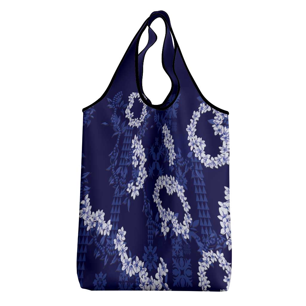 Mokihana Maile and Ilima Leis Grocery Bag Uliuli Hawaiian Tapa Quilt Pattern LT9 - Polynesian Pride