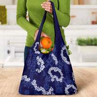 Mokihana Maile and Ilima Leis Grocery Bag Uliuli Hawaiian Tapa Quilt Pattern LT9 - Polynesian Pride