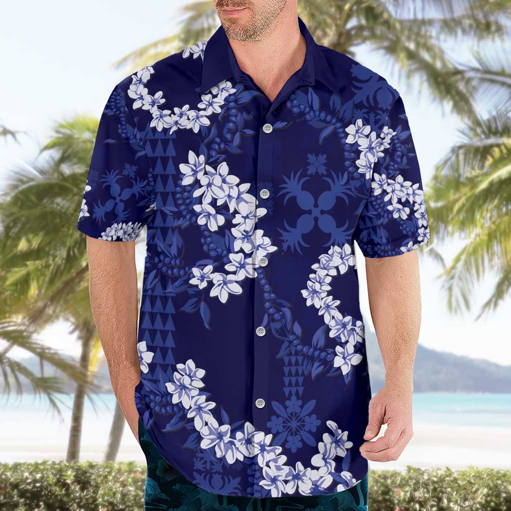 Mokihana Maile and Ilima Leis Hawaiian Shirt Uliuli Hawaiian Tapa Quilt Pattern - Polynesian Pride