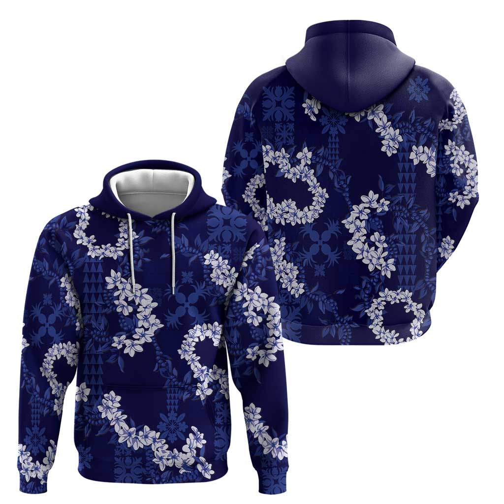 Mokihana Maile and Ilima Leis Hoodie Uliuli Hawaiian Tapa Quilt Pattern - Polynesian Pride