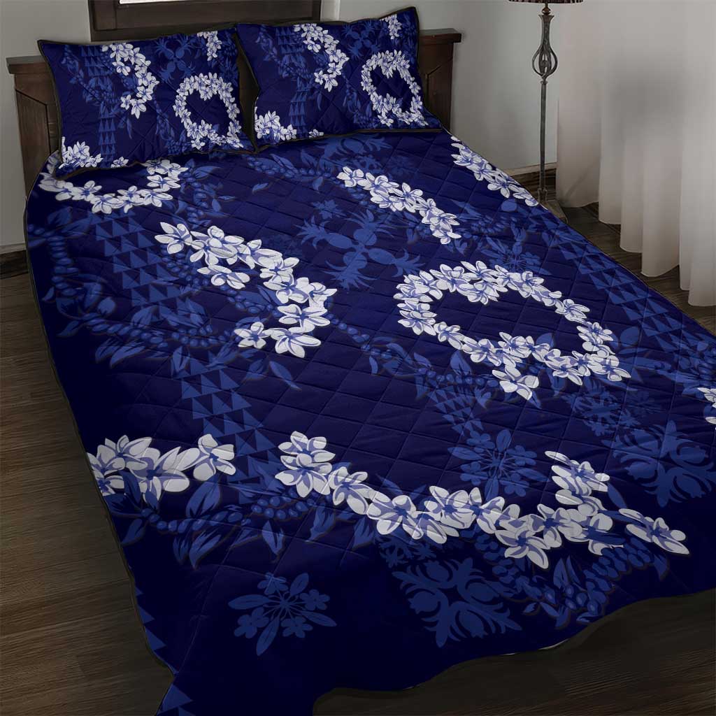 Mokihana Maile and Ilima Leis Quilt Bed Set Uliuli Hawaiian Tapa Quilt Pattern - Polynesian Pride