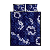 Mokihana Maile and Ilima Leis Quilt Bed Set Uliuli Hawaiian Tapa Quilt Pattern - Polynesian Pride