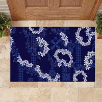 Mokihana Maile and Ilima Leis Rubber Doormat Uliuli Hawaiian Tapa Quilt Pattern - Polynesian Pride
