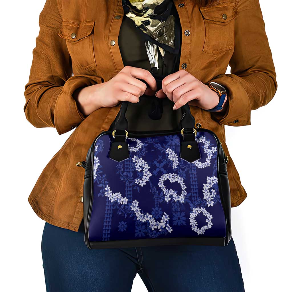 Mokihana Maile and Ilima Leis Shoulder Handbag Uliuli Hawaiian Tapa Quilt Pattern LT9 - Polynesian Pride