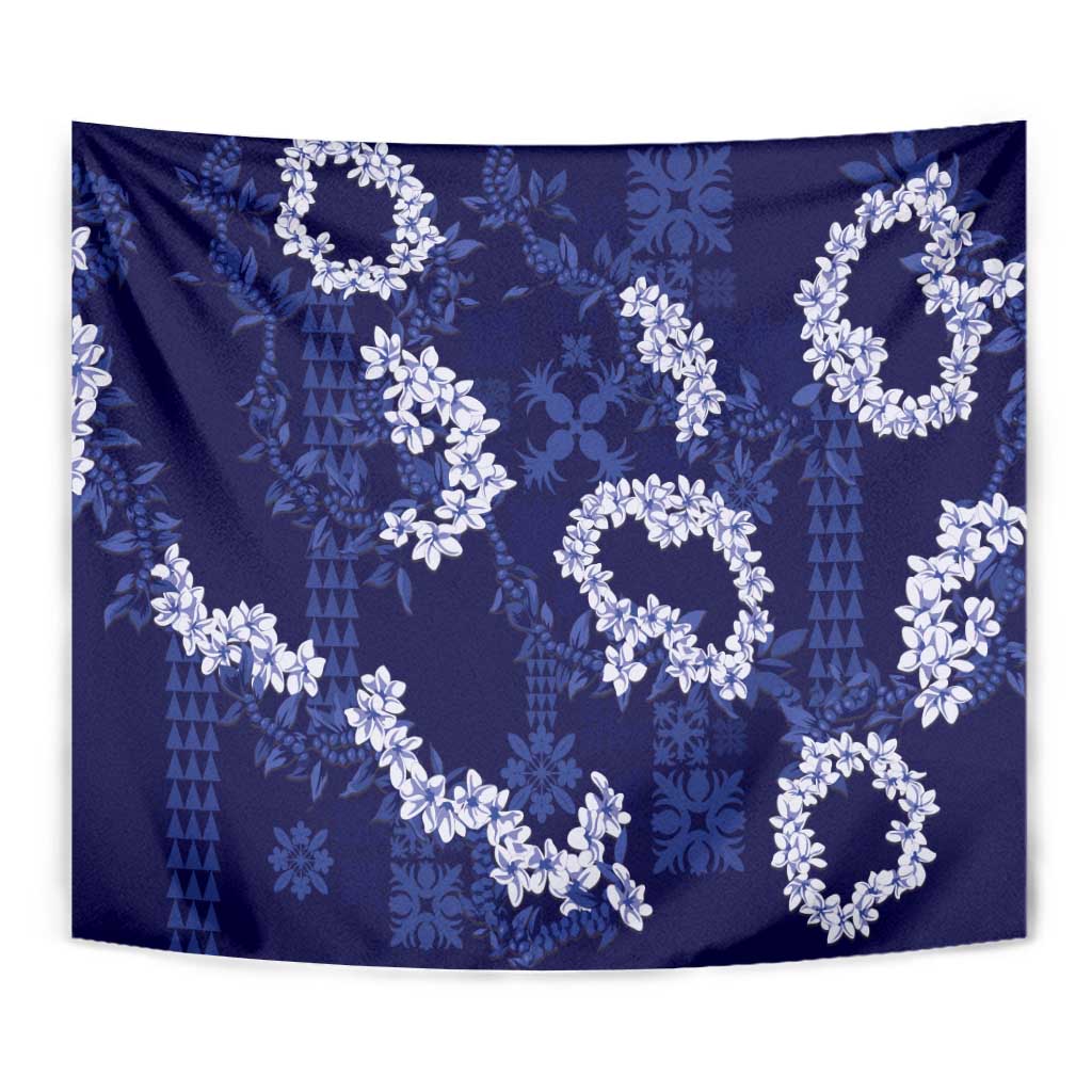 Mokihana Maile and Ilima Leis Tapestry Uliuli Hawaiian Tapa Quilt Pattern - Polynesian Pride