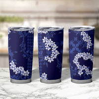 Mokihana Maile and Ilima Leis Tumbler Cup Uliuli Hawaiian Tapa Quilt Pattern - Polynesian Pride