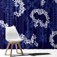 Mokihana Maile and Ilima Leis Window Curtain Uliuli Hawaiian Tapa Quilt Pattern LT9 - Polynesian Pride