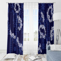 Mokihana Maile and Ilima Leis Window Curtain Uliuli Hawaiian Tapa Quilt Pattern LT9 - Polynesian Pride