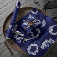 Mokihana Maile and Ilima Leis Wrapping Paper Uliuli Hawaiian Tapa Quilt Pattern - Polynesian Pride