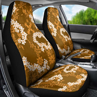 Mokihana Maile and Ilima Leis Car Seat Cover Alani Hawaiian Tapa Quilt Pattern - Polynesian Pride