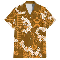 Mokihana Maile and Ilima Leis Hawaiian Shirt Alani Hawaiian Tapa Quilt Pattern - Polynesian Pride