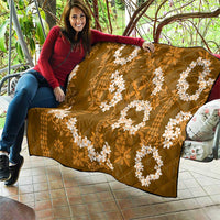 Mokihana Maile and Ilima Leis Quilt Alani Hawaiian Tapa Quilt Pattern - Polynesian Pride