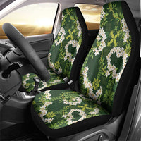 Mokihana Maile and Ilima Leis Car Seat Cover Omaʻomaʻo Hawaiian Tapa Quilt Pattern - Polynesian Pride