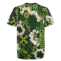 Mokihana Maile and Ilima Leis Rugby Jersey Omaʻomaʻo Hawaiian Tapa Quilt Pattern LT9 - Polynesian Pride