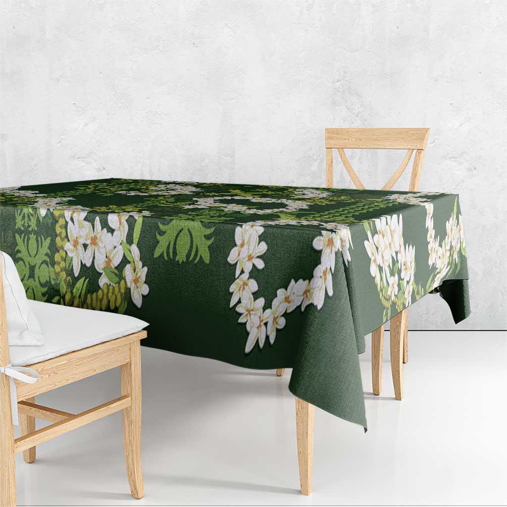 Mokihana Maile and Ilima Leis Tablecloth Omaʻomaʻo Hawaiian Tapa Quilt Pattern LT9 - Polynesian Pride