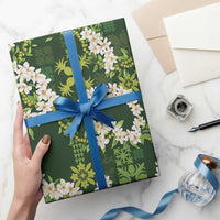 Mokihana Maile and Ilima Leis Wrapping Paper Omaʻomaʻo Hawaiian Tapa Quilt Pattern - Polynesian Pride