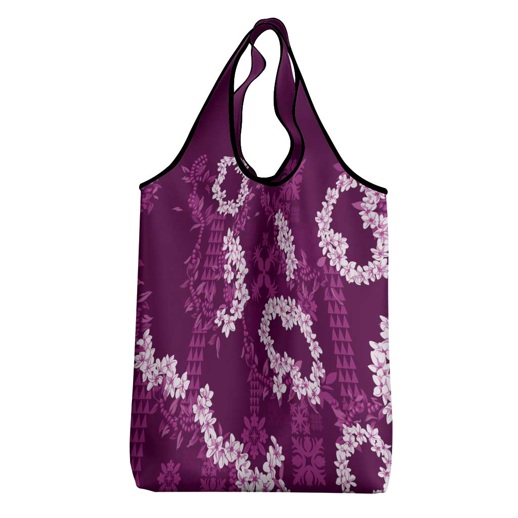 Mokihana Maile and Ilima Leis Grocery Bag Akala Hawaiian Tapa Quilt Pattern LT9 - Polynesian Pride