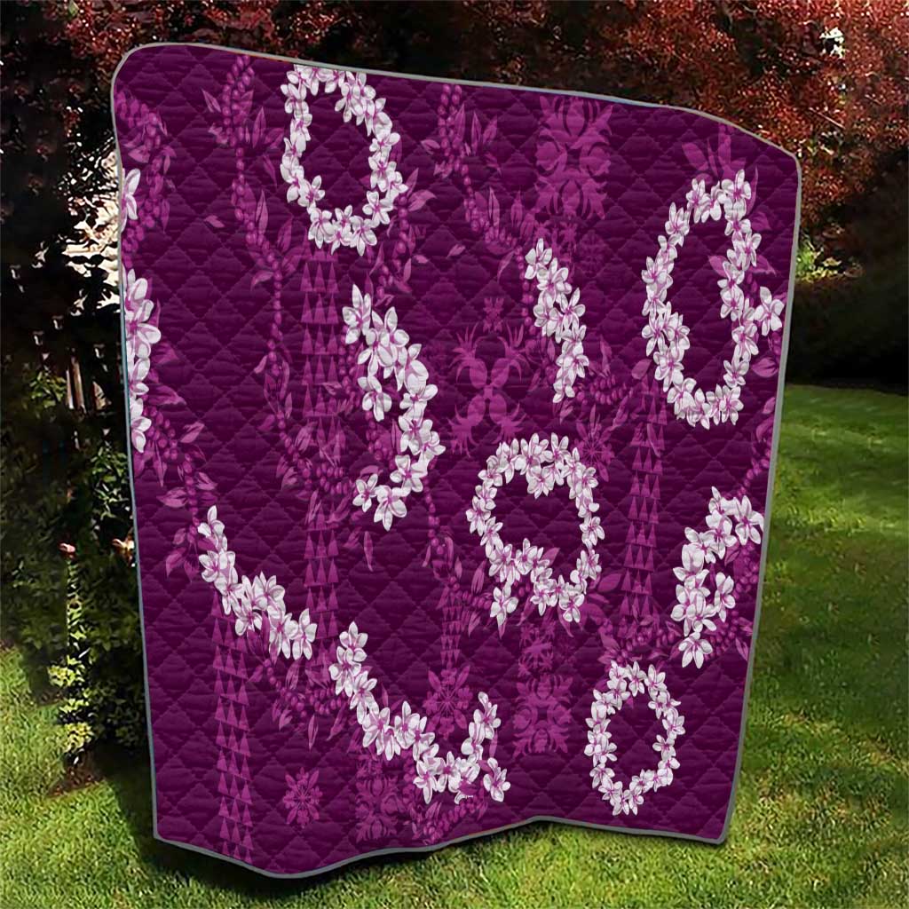 Mokihana Maile and Ilima Leis Quilt Akala Hawaiian Tapa Quilt Pattern - Polynesian Pride