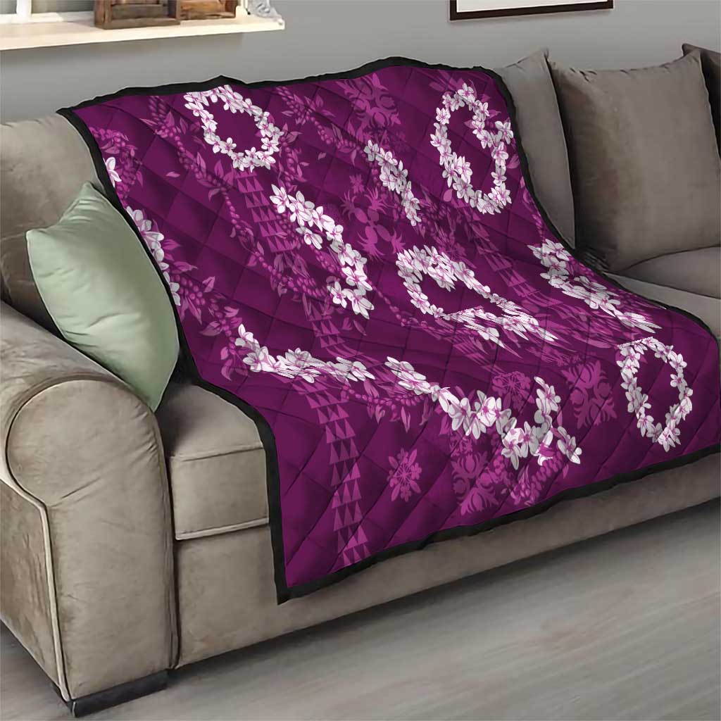 Mokihana Maile and Ilima Leis Quilt Akala Hawaiian Tapa Quilt Pattern - Polynesian Pride