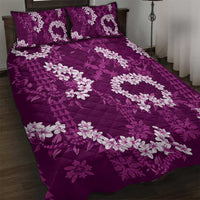 Mokihana Maile and Ilima Leis Quilt Bed Set Akala Hawaiian Tapa Quilt Pattern - Polynesian Pride
