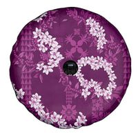 Mokihana Maile and Ilima Leis Spare Tire Cover Akala Hawaiian Tapa Quilt Pattern - Polynesian Pride