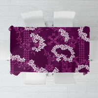 Mokihana Maile and Ilima Leis Tablecloth Akala Hawaiian Tapa Quilt Pattern LT9 Pink - Polynesian Pride