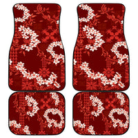 Mokihana Maile and Ilima Leis Car Mats Ulaʻula Hawaiian Tapa Quilt Pattern - Polynesian Pride