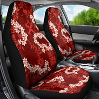Mokihana Maile and Ilima Leis Car Seat Cover Ulaʻula Hawaiian Tapa Quilt Pattern - Polynesian Pride