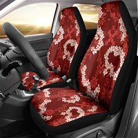 Mokihana Maile and Ilima Leis Car Seat Cover Ulaʻula Hawaiian Tapa Quilt Pattern - Polynesian Pride