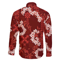 Mokihana Maile and Ilima Leis Family Matching Puletasi and Hawaiian Shirt Ulaʻula Hawaiian Tapa Quilt Pattern - Polynesian Pride