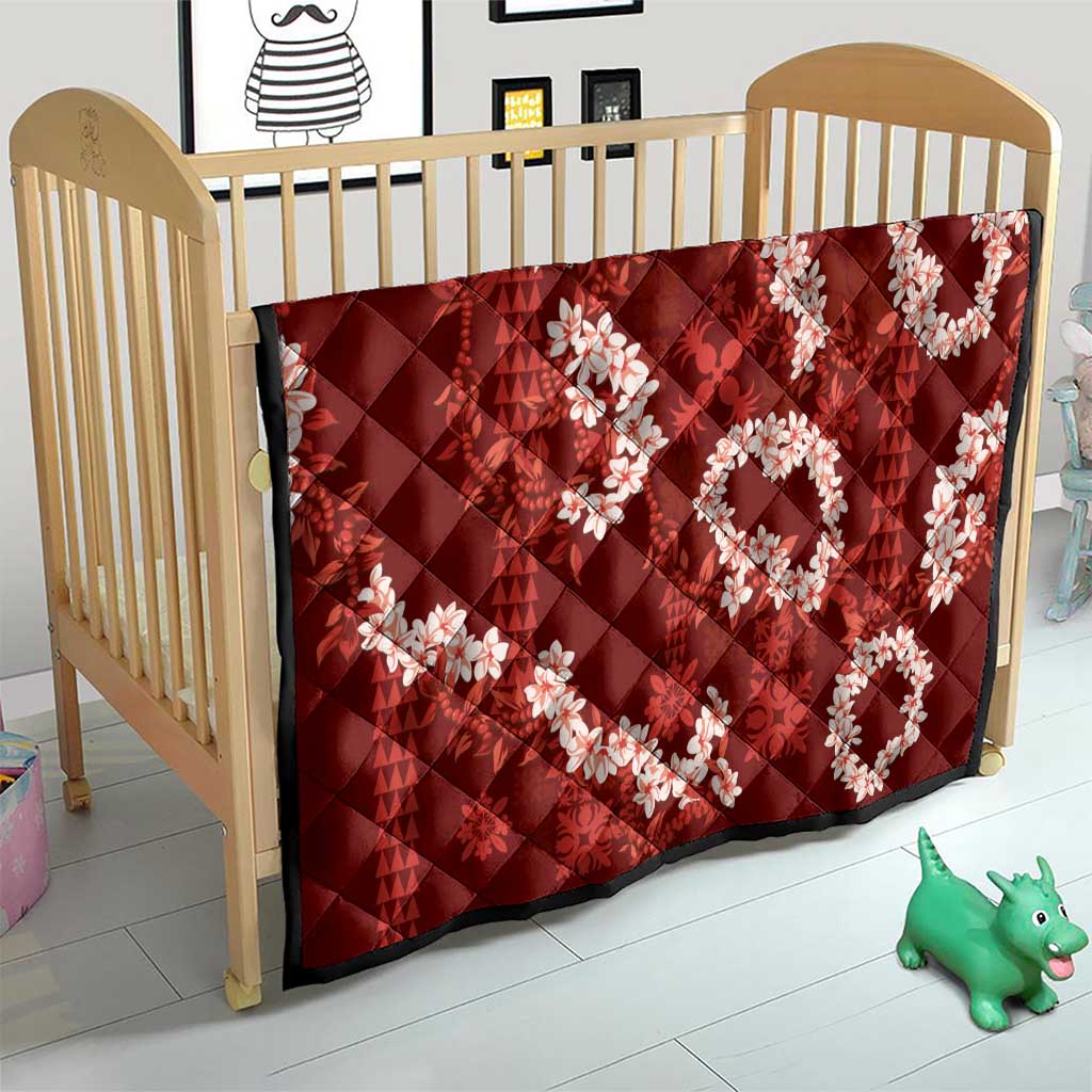 Mokihana Maile and Ilima Leis Quilt Ulaʻula Hawaiian Tapa Quilt Pattern - Polynesian Pride