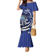 Personalized FSM 1986 Independence Day Mermaid Dress Polynesian Shark Tattoo Style