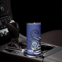 Personalized FSM 1986 Independence Day Skinny Tumbler Polynesian Shark Tattoo Style LT9 - Polynesian Pride