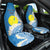 Personalized Palau 1994 Belau Rekid Car Seat Cover Polynesian Plumeria Style