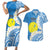 Personalized Palau 1994 Belau Rekid Couples Matching Short Sleeve Bodycon Dress and Hawaiian Shirt Polynesian Plumeria Style