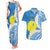 Personalized Palau 1994 Belau Rekid Couples Matching Tank Maxi Dress and Hawaiian Shirt Polynesian Plumeria Style