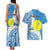 Personalized Palau 1994 Belau Rekid Couples Matching Tank Maxi Dress and Hawaiian Shirt Polynesian Plumeria Style