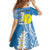 Personalized Palau 1994 Belau Rekid Family Matching Off Shoulder Short Dress and Hawaiian Shirt Polynesian Plumeria Style