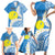 Personalized Palau 1994 Belau Rekid Family Matching Short Sleeve Bodycon Dress and Hawaiian Shirt Polynesian Plumeria Style