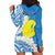 Personalized Palau 1994 Belau Rekid Hoodie Dress Polynesian Plumeria Style