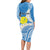 Personalized Palau 1994 Belau Rekid Long Sleeve Bodycon Dress Polynesian Plumeria Style