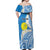 Personalized Palau 1994 Belau Rekid Off Shoulder Maxi Dress Polynesian Plumeria Style