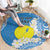 Personalized Palau 1994 Belau Rekid Round Carpet Polynesian Plumeria Style