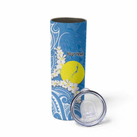 Personalized Palau 1994 Belau Rekid Skinny Tumbler Polynesian Plumeria Style LT9 - Polynesian Pride