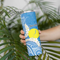 Personalized Palau 1994 Belau Rekid Skinny Tumbler Polynesian Plumeria Style LT9 - Polynesian Pride