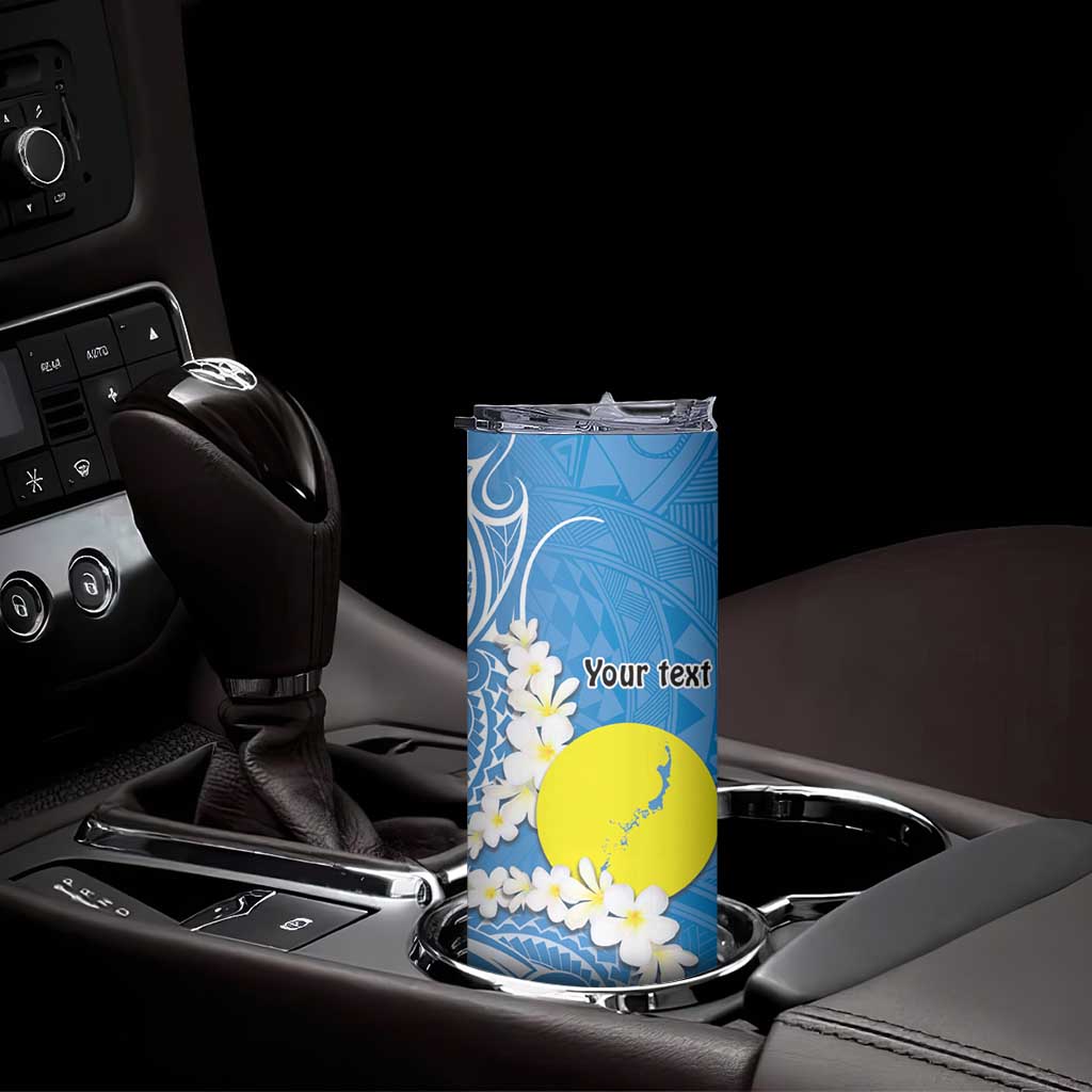 Personalized Palau 1994 Belau Rekid Skinny Tumbler Polynesian Plumeria Style LT9 - Polynesian Pride