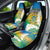 Personalised Tuvalu 1978 Independence Day Car Seat Cover Polynesian Plumeria Style